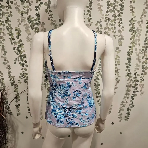 Nanette Lepore Blue Floral Swimsuit Size 8 - Picture 7 of 10